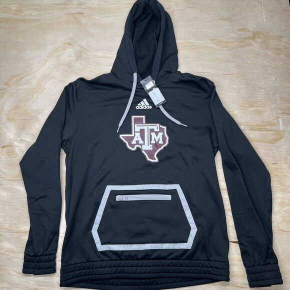 NEW MD Adidas Texas A&M Aggies Locker Logo Team Issue Hoodie Black - Picture 1 of 6